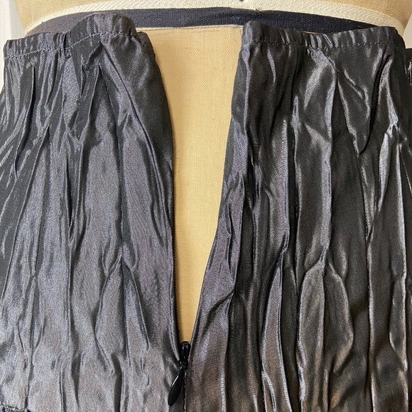 Vintage Y2K Metallic Taffeta Long Skirt - Picture 3 of 5